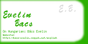 evelin bacs business card